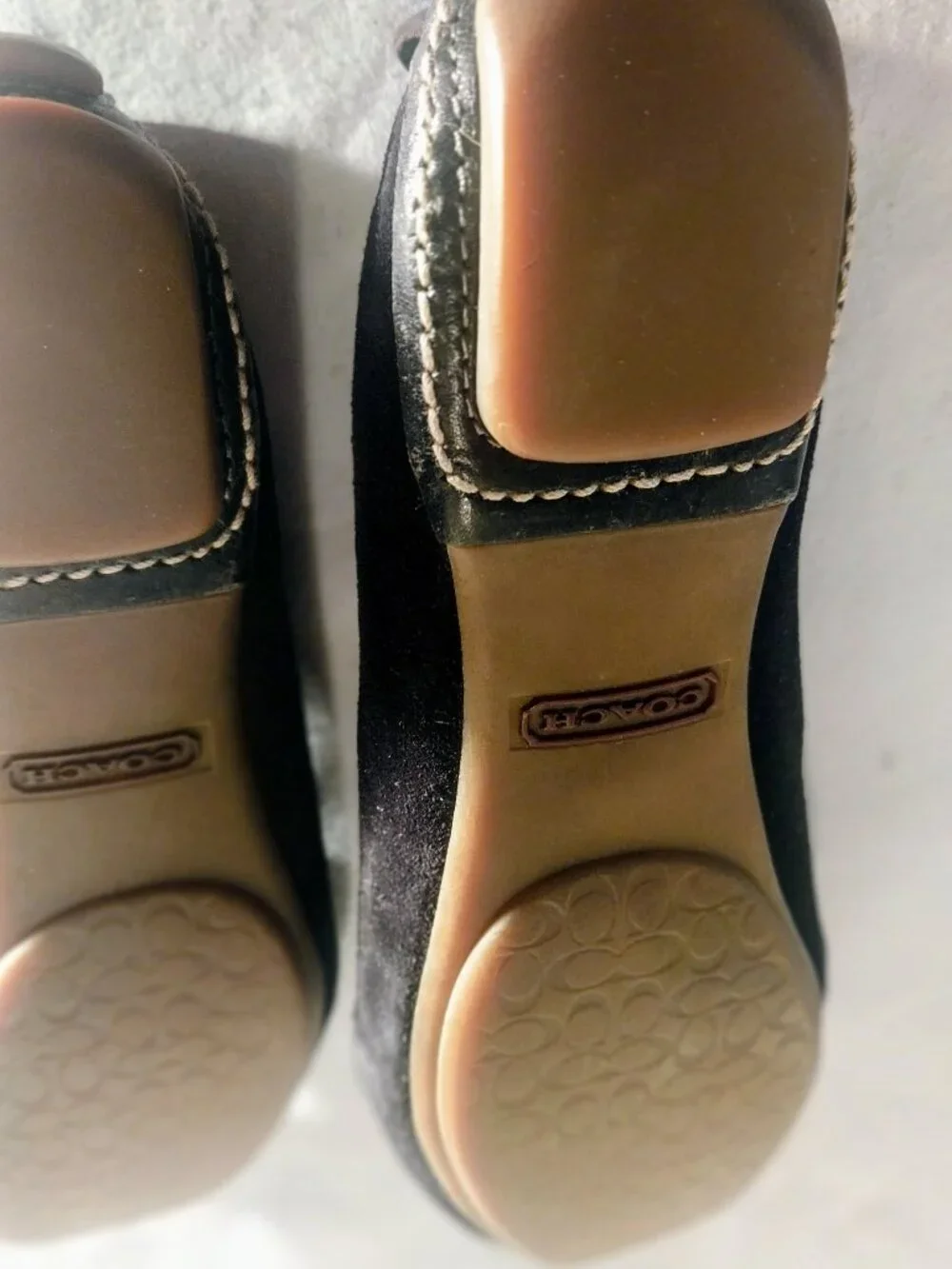 NWOT COACH Jillian Black Suede 6M Driving Shoes A232355